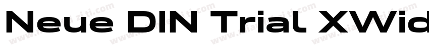 Neue DIN Trial XWide SemiBold字体转换